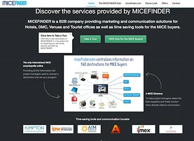 MiceFinder landing page